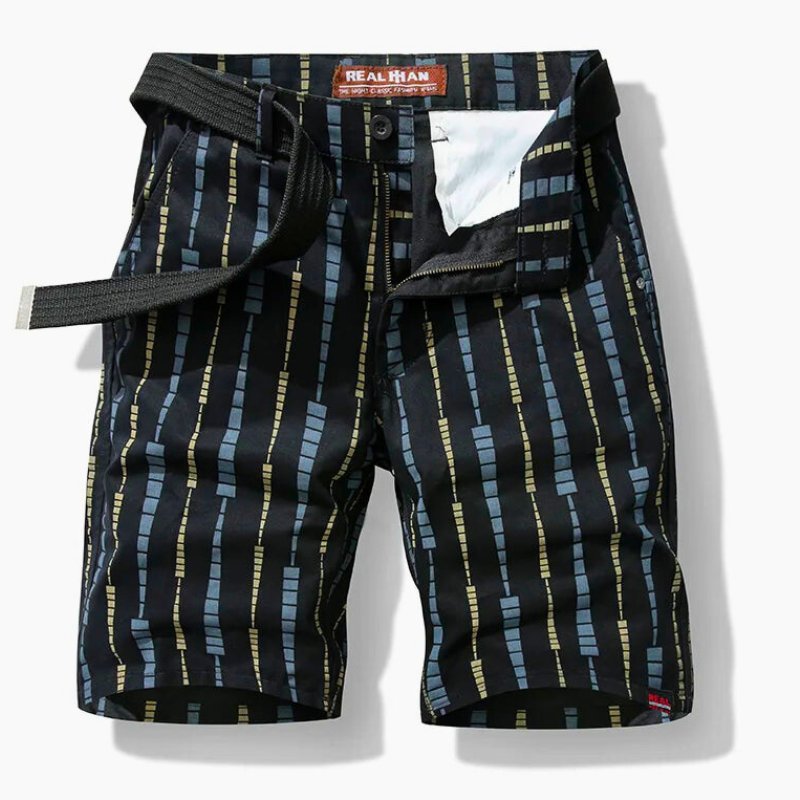 Unique Stripe Cotton Shorts