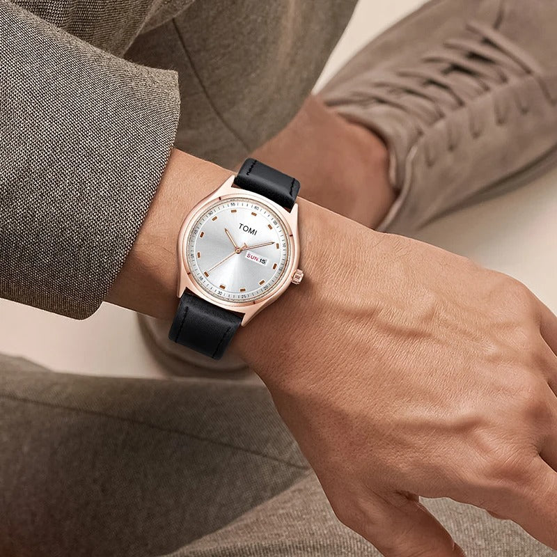 TOMI Genuine Leather Watch
