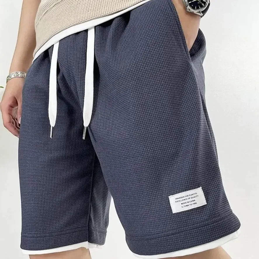 Porto Waffle Knit Cotton Shorts