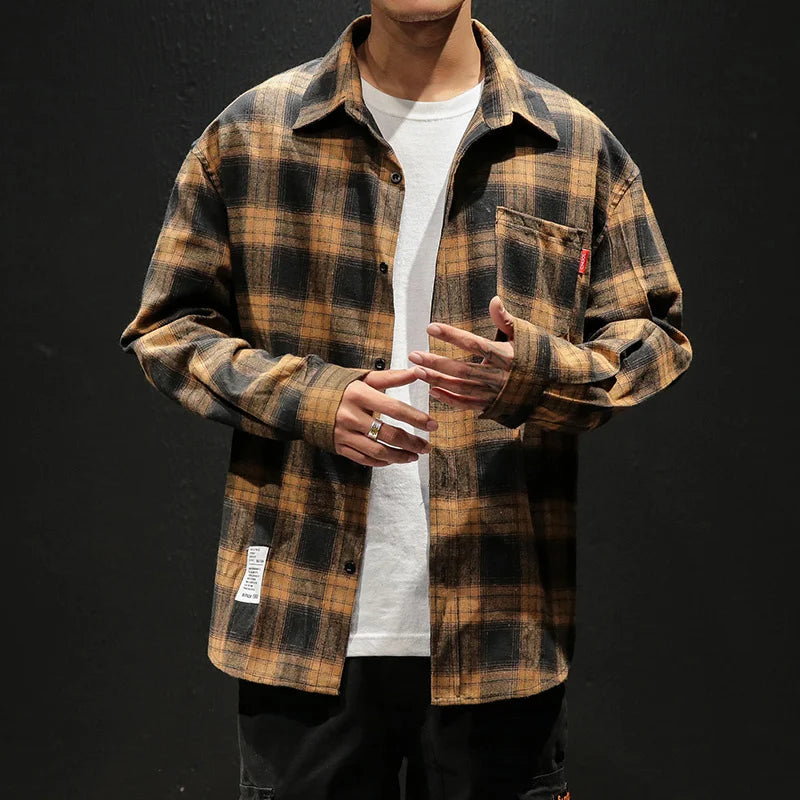 Enzo Casual Plaid Shirt