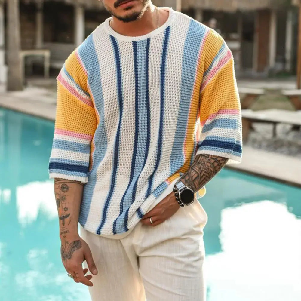 Breezy Summer Stripes Pullover