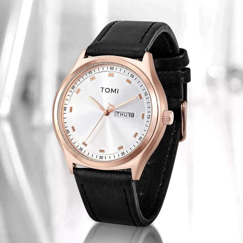 TOMI Genuine Leather Watch