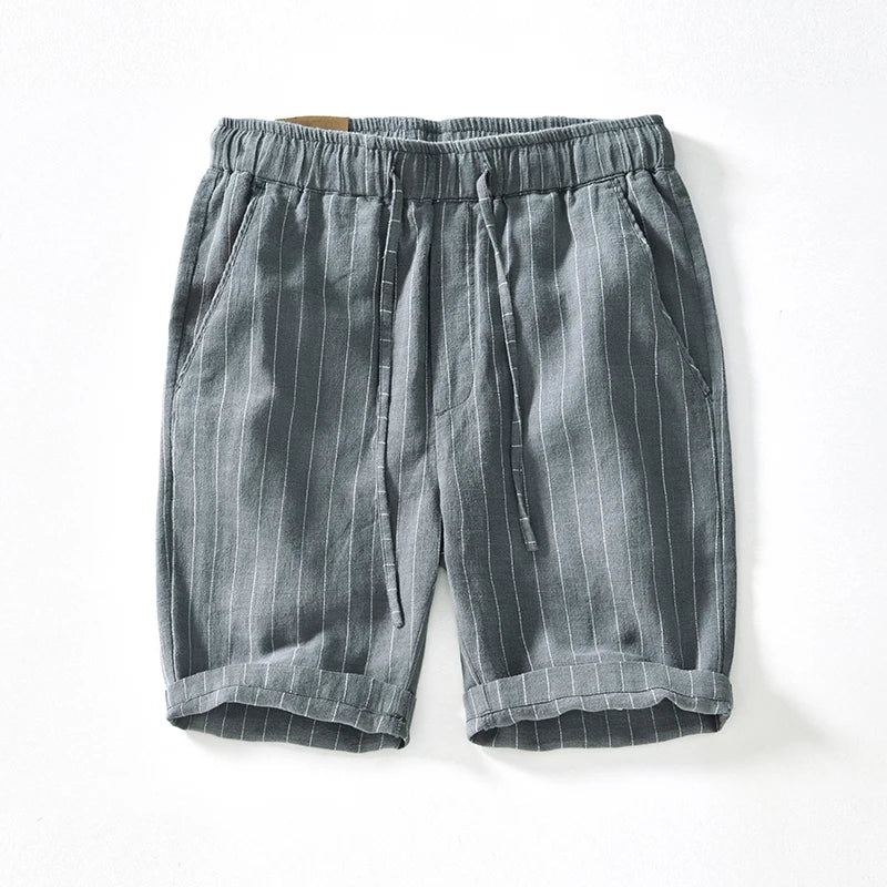 Alfeo Stripe Linen Shorts