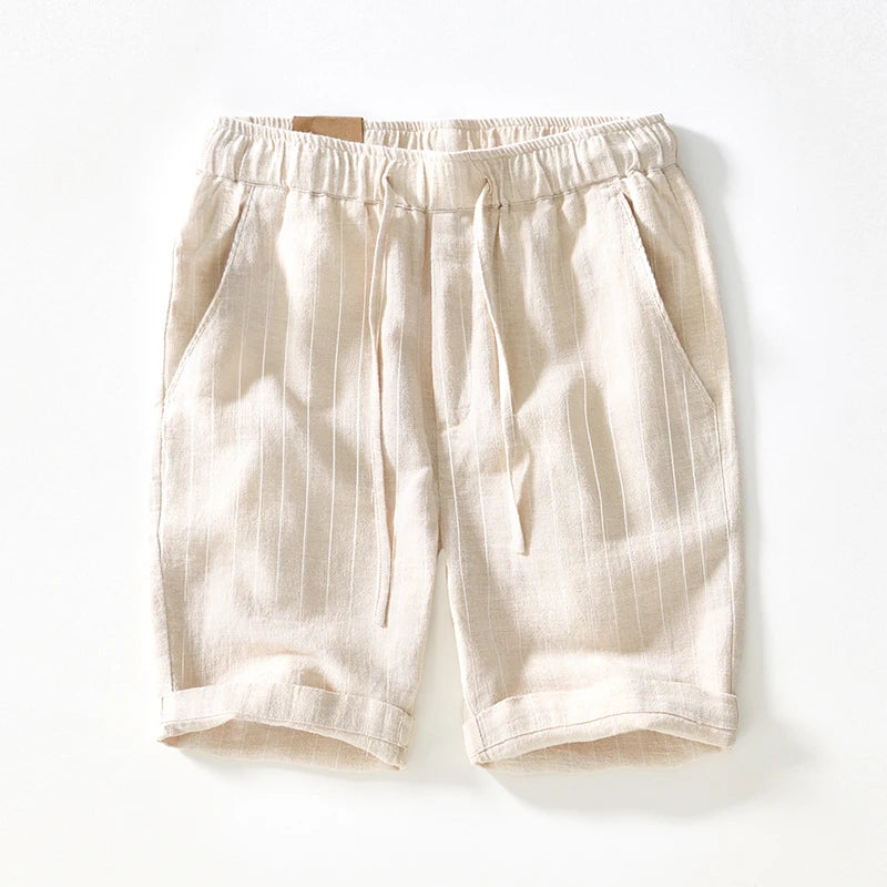 Alfeo Stripe Linen Shorts