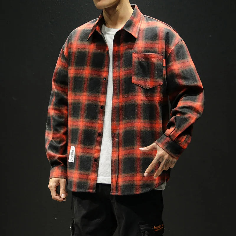 Enzo Casual Plaid Shirt