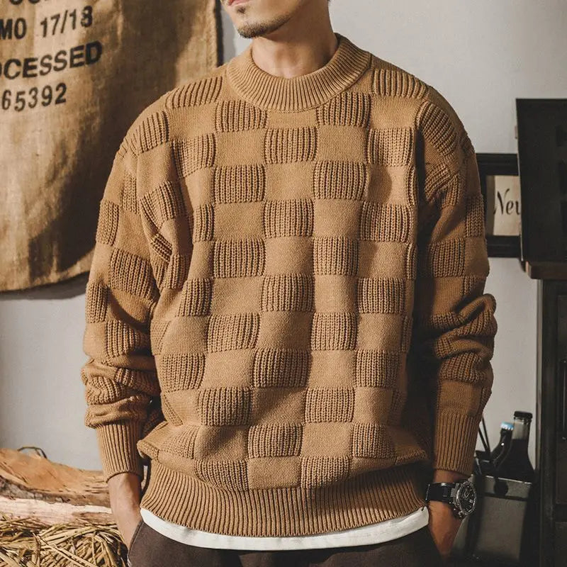 Atlas Chess Knit Sweater