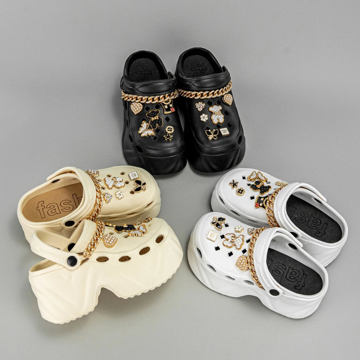Celeste Adorned Platform Clogs