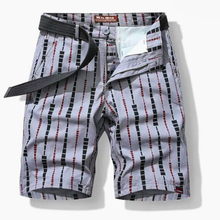 Unique Stripe Cotton Shorts