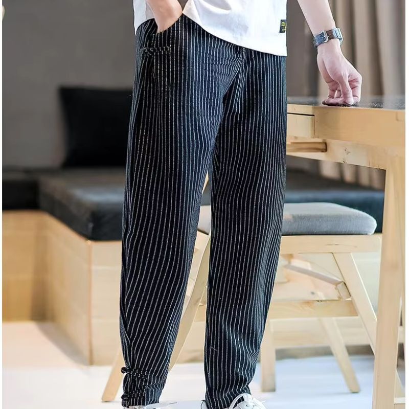 Giuseppe Pinstripe Linen Pants