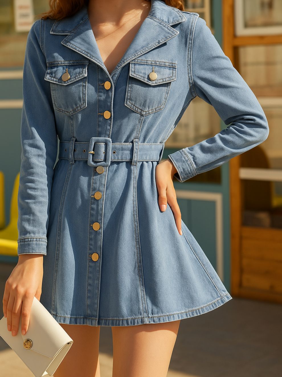 Isabella Tailored Denim Dress