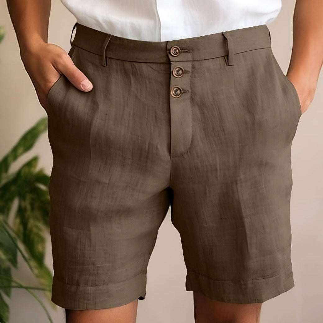 Sol Linen Button Shorts