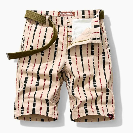 Unique Stripe Cotton Shorts