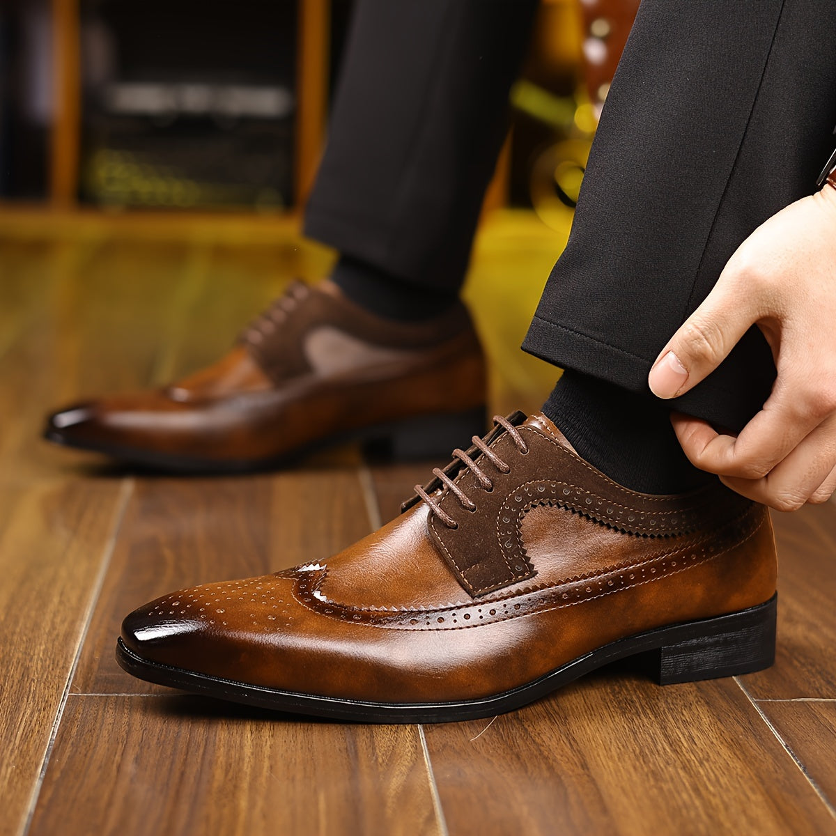 Carlos Santos Oxford Brogue Shoes