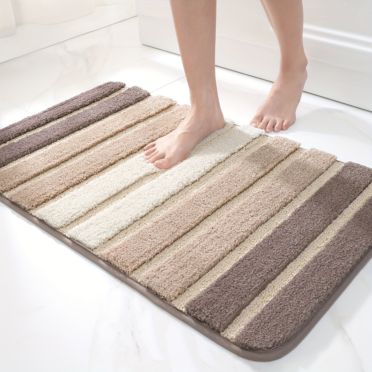 Oasis Stripe Bath Mat