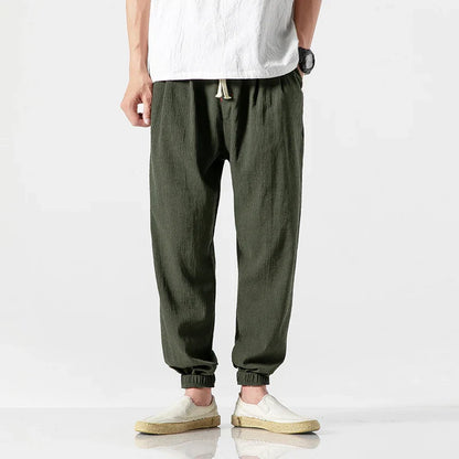 Santorini Linen Drawstring Pants