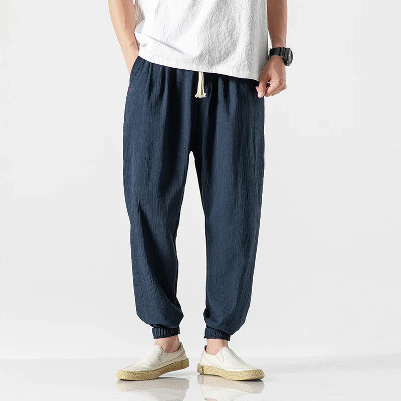 Santorini Linen Drawstring Pants