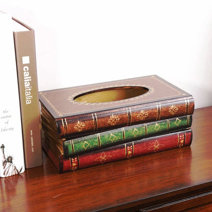 Vintage Book Tissue Box