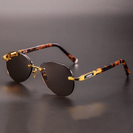 Crystal Rimless Sunglasses