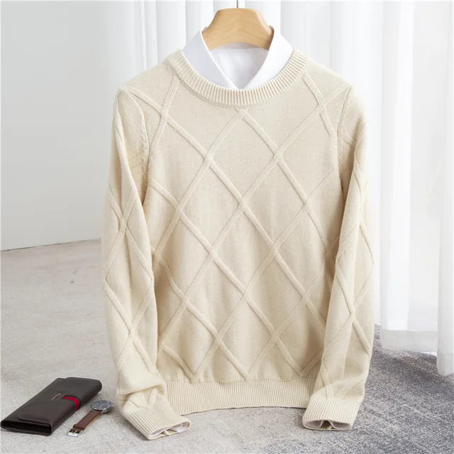 Vicenzo Cashmere Diamond Sweater