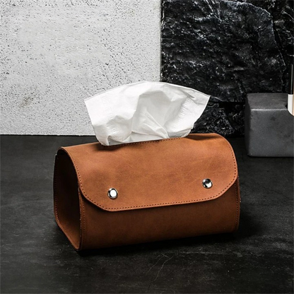 Vintage Leather Tissue Cover