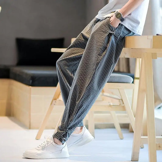 Giuseppe Pinstripe Linen Pants