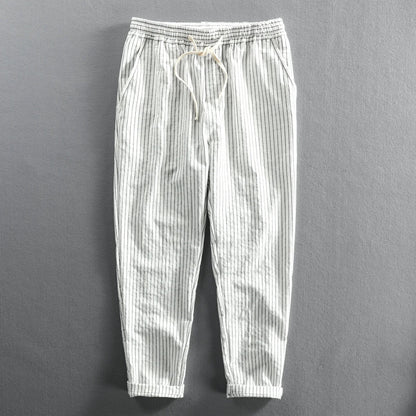 Rocco Striped Linen Pants