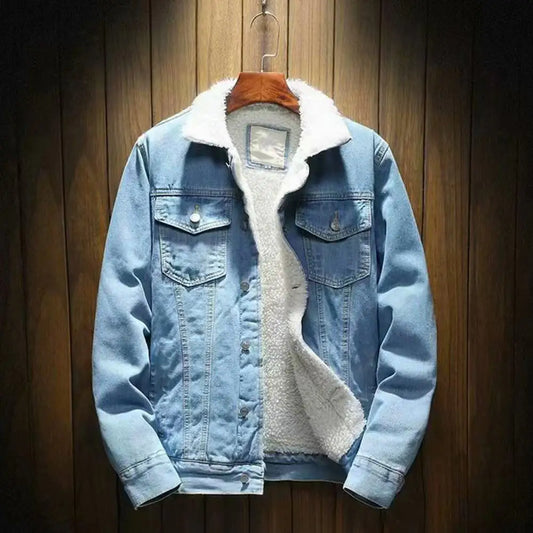 Enzo Sherpa-Lined Denim Jacket