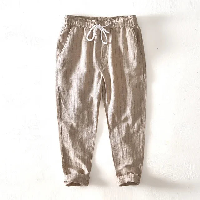 Stripe Linen Blend Pants