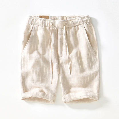 Alfeo Stripe Linen Shorts