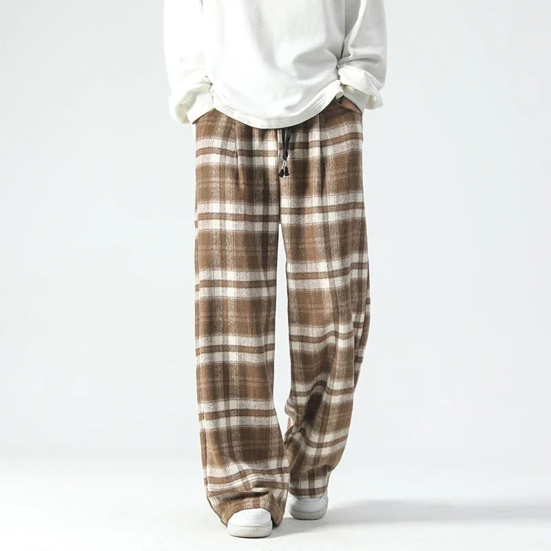 Vintage Relaxed Plaid Pants