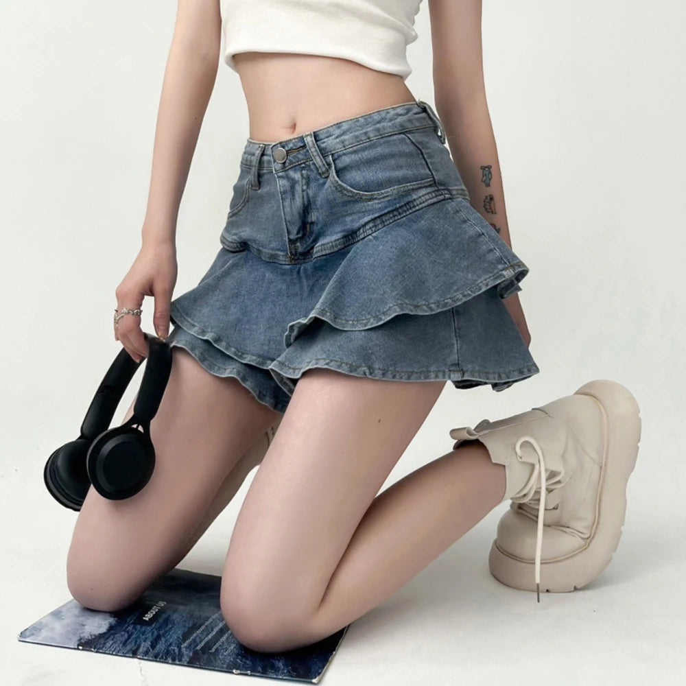 Rhea Denim Skort