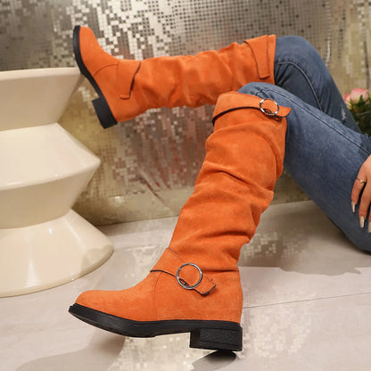 Scarlet Suede Boots