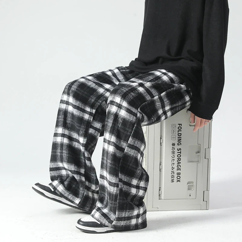 Vintage Relaxed Plaid Pants