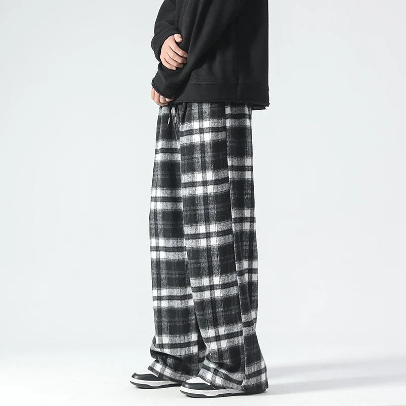 Vintage Relaxed Plaid Pants