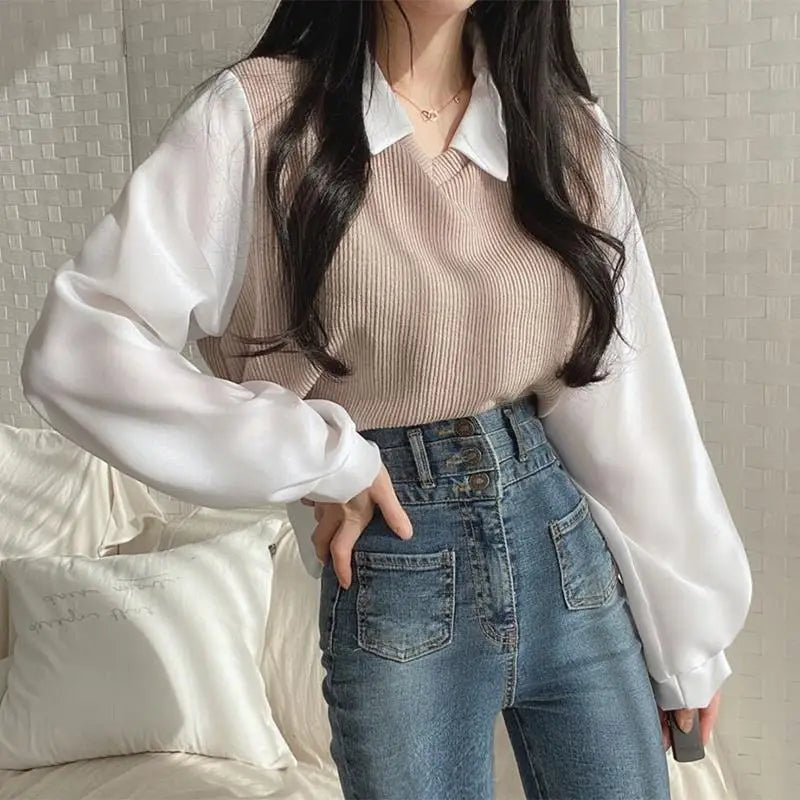 Ophelia Two-Piece Knit Blouse