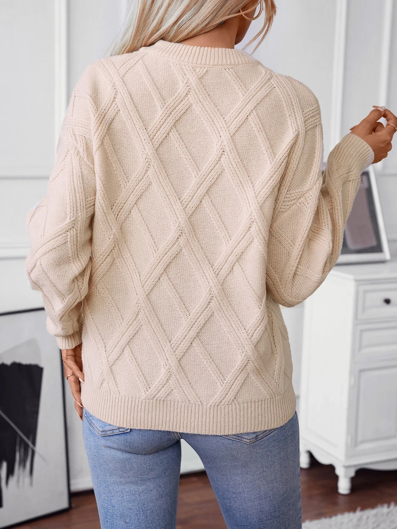 Aveline Diamond Knit Sweater