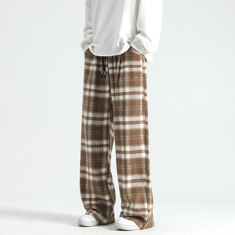 Vintage Relaxed Plaid Pants