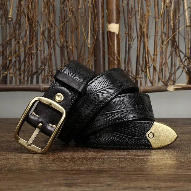 Artisan Embossed Leather Belt