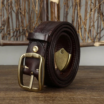 Artisan Embossed Leather Belt