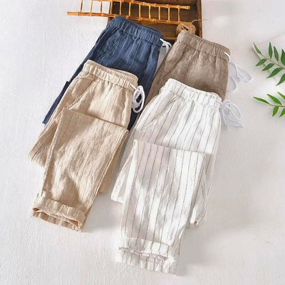 Stripe Linen Blend Pants