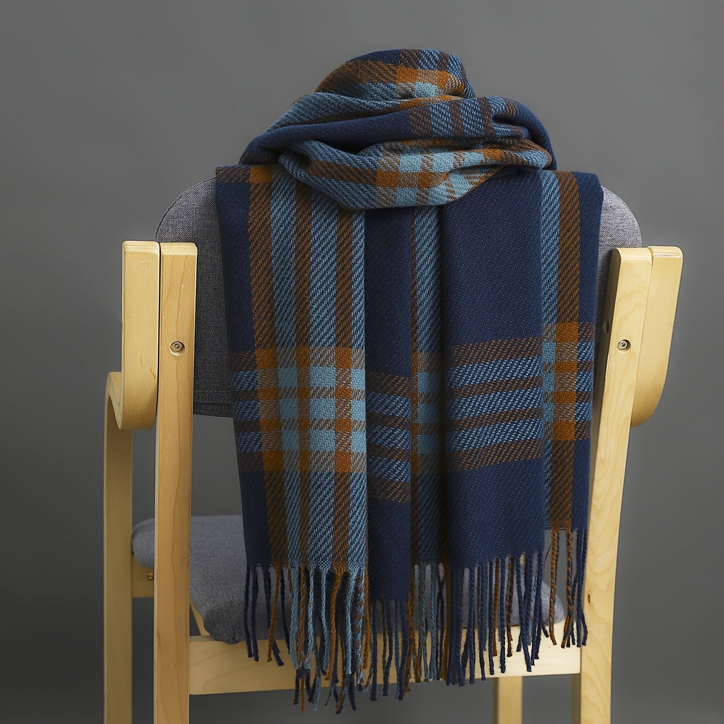 Pure Cashmere Checkered Scarf