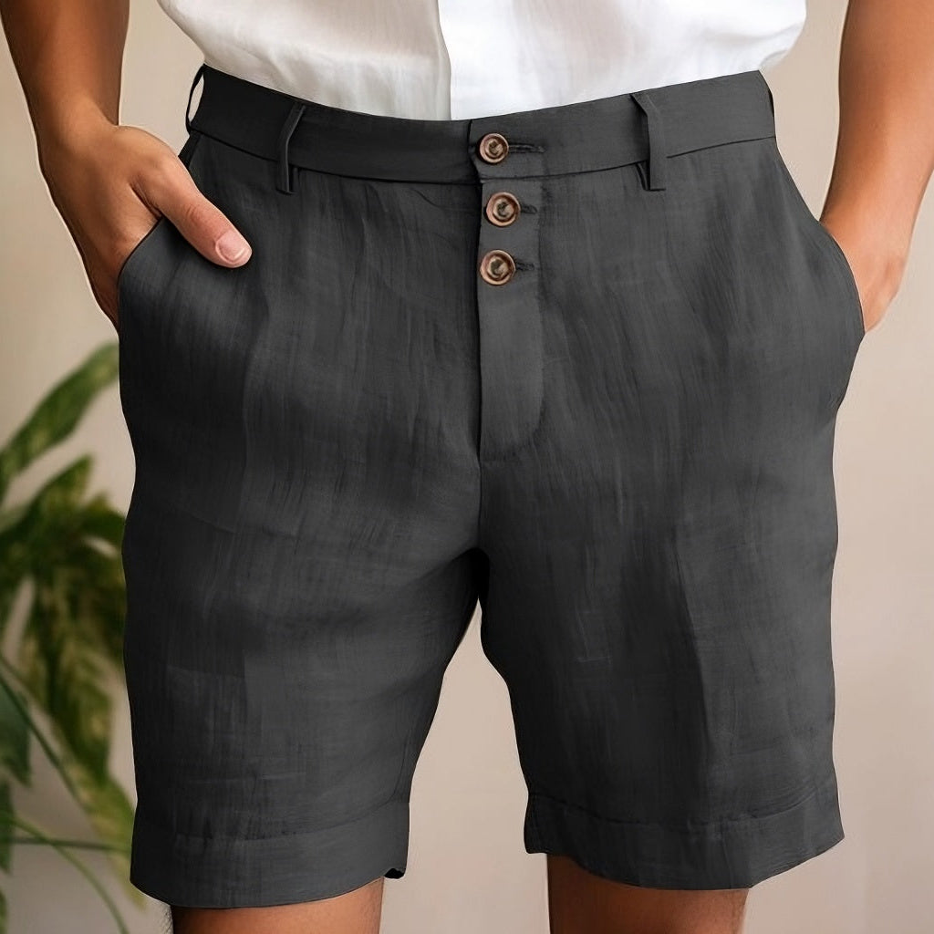 Sol Linen Button Shorts